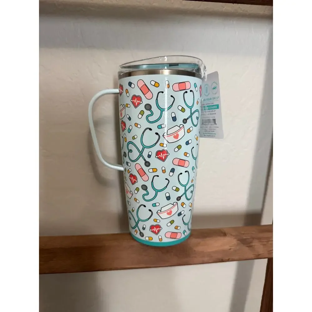 Swig-Scrub Life -Nurse Travel Mug 22oz-NWT - Picture 2 of 7